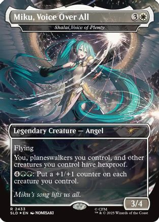 Miku, Voice Over All - Shalai, Voice of Plenty |  Foil (2433) [Secret Lair Drop Series]