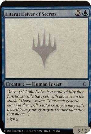 Literal Delver of Secrets |  () [Un-Known Event Playtest Cards]