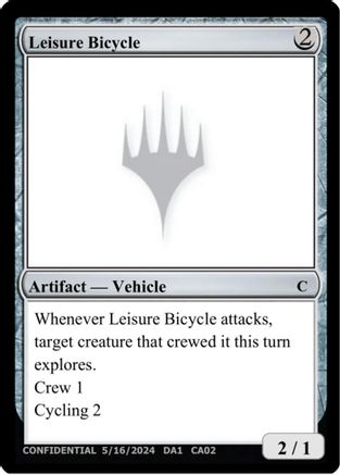 Leisure Bicycle |  () [Un-Known Event Playtest Cards]