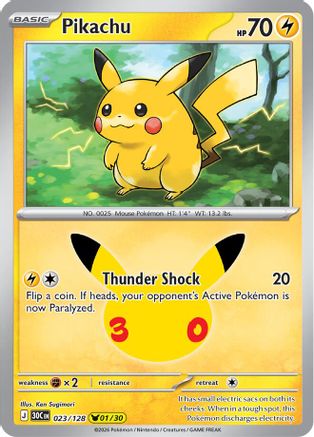 Pikachu 023/128 - ME 30th Celebration Holofoil