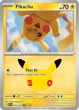 Pikachu 026/128 - ME 30th Celebration Holofoil