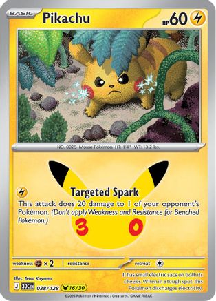 Pikachu 038/128 - ME 30th Celebration Holofoil