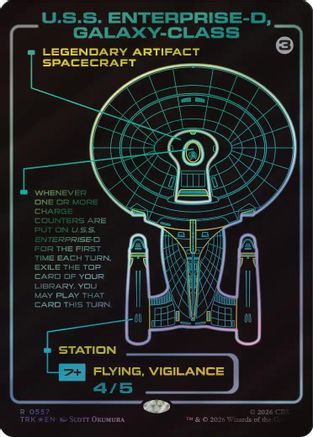 U.S.S. Enterprise-D, Galaxy-Class (Surge Foil) |  Foil (557) [Star Trek]