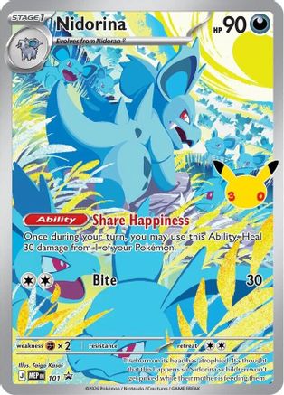Nidorina (30th Celebration) 101- ME Mega Evolution Promo Holofoil