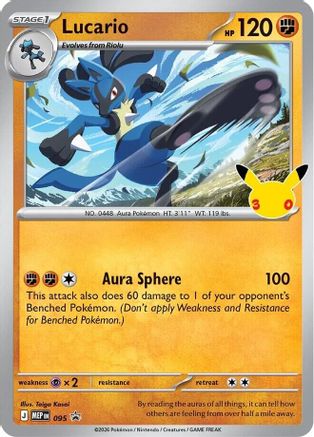Lucario (30th Celebration) 095- ME Mega Evolution Promo Holofoil