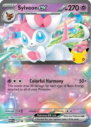Sylveon ex (30th Celebration) 100- ME Mega Evolution Promo Holofoil