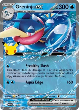 Greninja ex (30th Celebration) 099- ME Mega Evolution Promo Holofoil