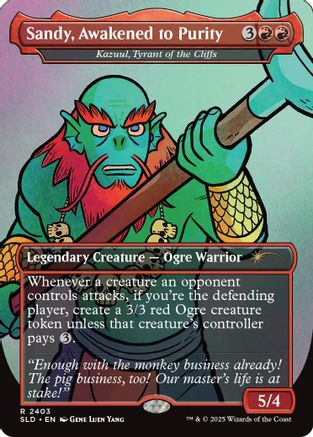 Sandy, Awakened to Purity - Kazuul, Tyrant of the Cliffs |  Foil (2403) [Secret Lair Drop Series]