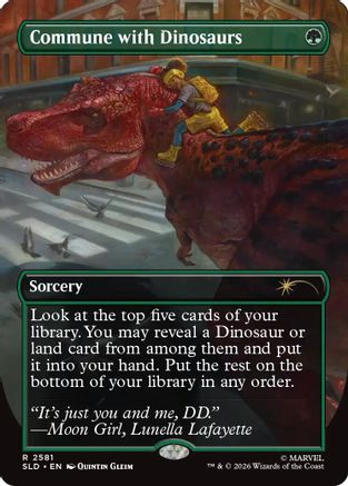 Commune with Dinosaurs |  Foil (2581) [Secret Lair Drop Series]