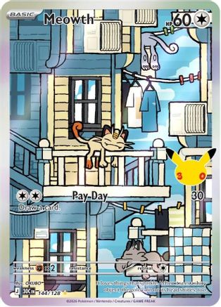 Meowth 144/128 - ME 30th Celebration Holofoil