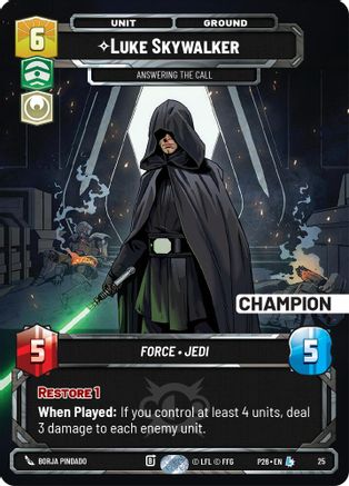 Luke Skywalker -  Answering the Call (Champion) | Foil (22)  [Sector and Regional Promos Season 2]