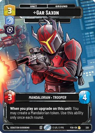 Gar Saxon - Coveting Power (Foil) | Foil (220)  [Sector and Regional Promos Season 2]