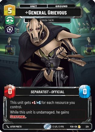 General Grievous - Crush Them! (Foil) | Foil (224)  [Sector and Regional Promos Season 2]