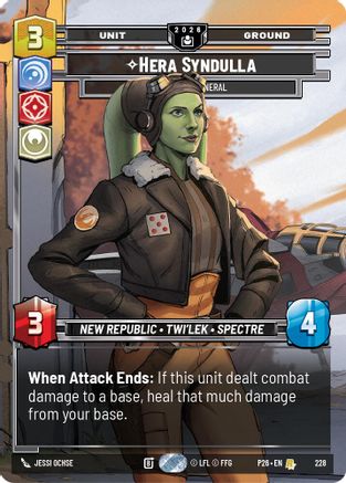 Hera Syndulla - Renegade General | Foil (228)  [Sector and Regional Promos Season 2]