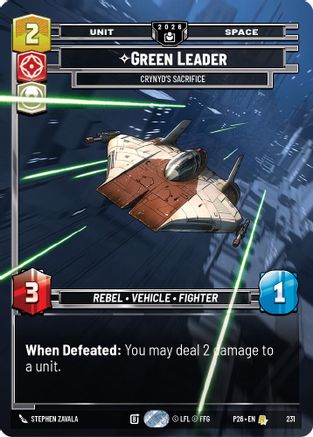 Green Leader - Crynyd's Sacrifice | Foil (231)  [Sector and Regional Promos Season 2]