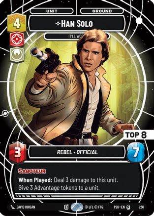 Han Solo - It'll Work (Top 8) | Foil (236)  [Sector and Regional Promos Season 2]