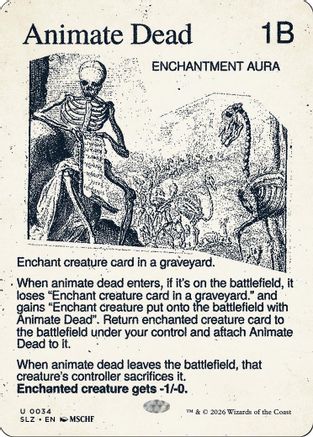 Animate Dead (0034) |  (034) [Secret Lair x MSCHF: The Zeta Set]