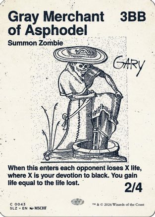 Gray Merchant of Asphodel (0043) |  (043) [Secret Lair x MSCHF: The Zeta Set]