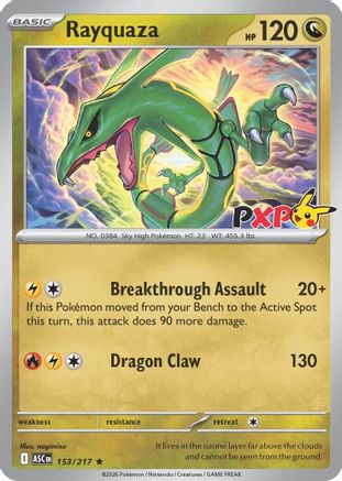 Rayquaza (Cosmos Holo) 153/217 - Miscellaneous Cards & Products Holofoil