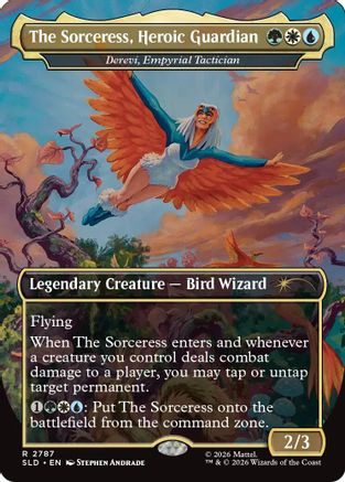 The Sorceress, Heroic Guardian - Derevi, Empyrial Tactician |  Foil (2787) [Secret Lair Drop Series]