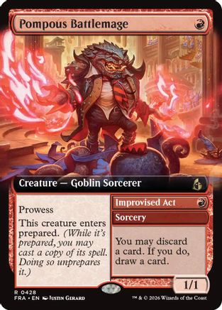 Pompous Battlemage (Extended Art) |  Foil (428) [Reality Fracture]
