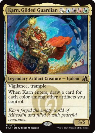 Karn, Gilded Guardian |  Foil (272) [Reality Fracture]