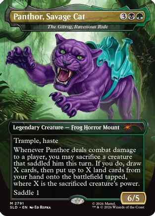 Panthor, Savage Cat - The Gitrog, Ravenous Ride |  Foil (2791) [Secret Lair Drop Series]