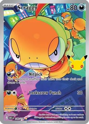 Scraggy 140/128 - ME 30th Celebration Holofoil