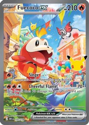 Fuecoco ex 147/128 - ME 30th Celebration Holofoil