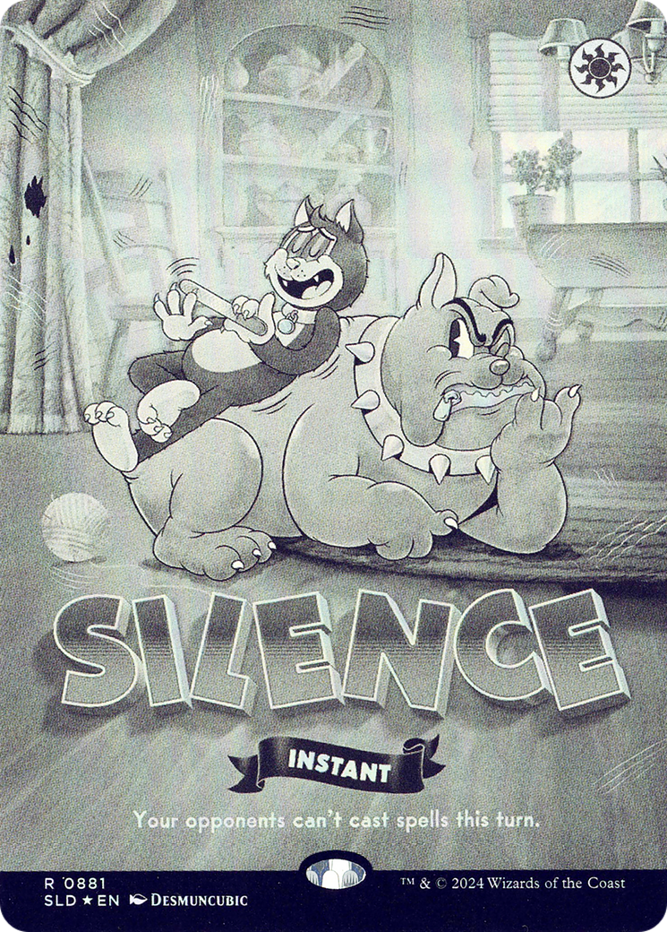 Silence (0881) (Black & White Foil) (881) [Secret Lair Drop Series]  Foil