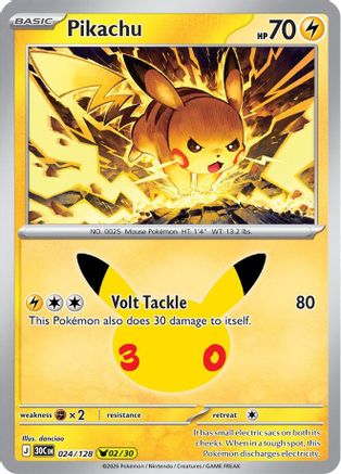Pikachu 024/128 - ME 30th Celebration Holofoil