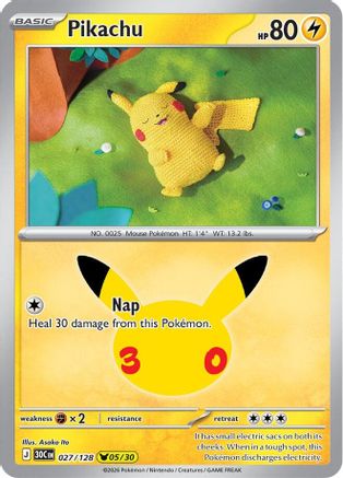 Pikachu 027/128 - ME 30th Celebration Holofoil