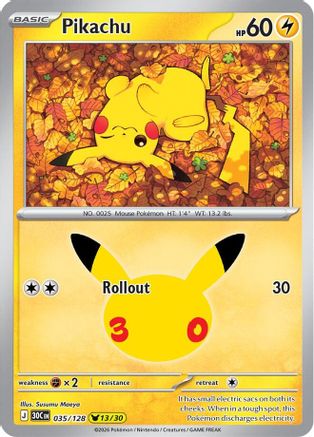 Pikachu 035/128 - ME 30th Celebration Holofoil