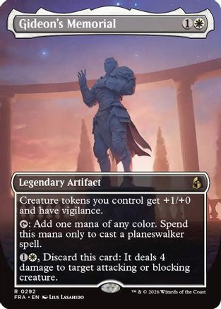 Gideon's Memorial (Borderless) |  Foil (292) [Reality Fracture]