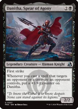 Danitha, Spear of Agony |  Foil (227) [Reality Fracture]
