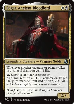 Edgar, Ancient Bloodlord |  Foil (270) [Reality Fracture]