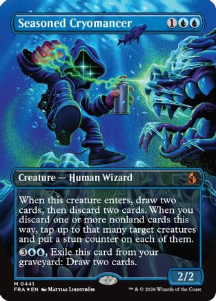 Seasoned Cryomancer (Borderless) (0441) |  Foil (441) [Reality Fracture]