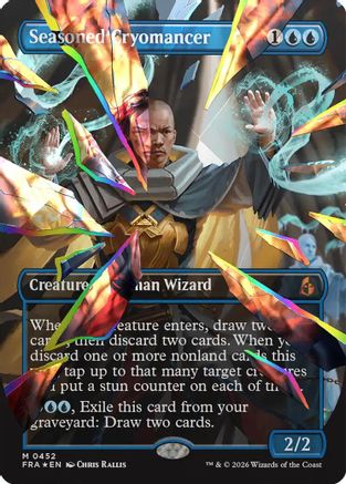 Seasoned Cryomancer (Borderless) (Fcet Foil) (0452) |  Foil (452) [Reality Fracture]