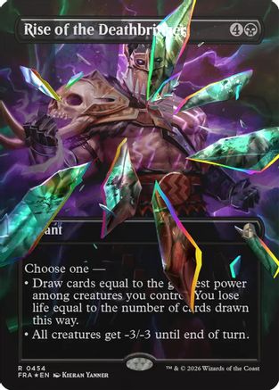 Rise of the Deathbringer (Borderless) (Facet Foil) |  Foil (454) [Reality Fracture]