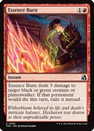 Essence Burn |  Foil (082) [Reality Fracture]