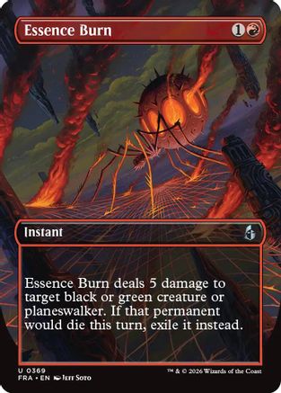 Essence Burn (Borderless) |  Foil (369) [Reality Fracture]
