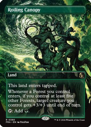 Roiling Canopy (Borderless) |  Foil (380) [Reality Fracture]