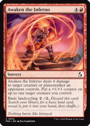 Awaken the Inferno |  Foil (074) [Reality Fracture]