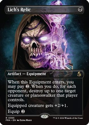 Lich's Relic (Borderless) |  Foil (365) [Reality Fracture]