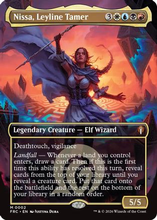 Nissa, Leyline Tamer (Borderless) |  Foil (002) [Commander: Reality Fracture]