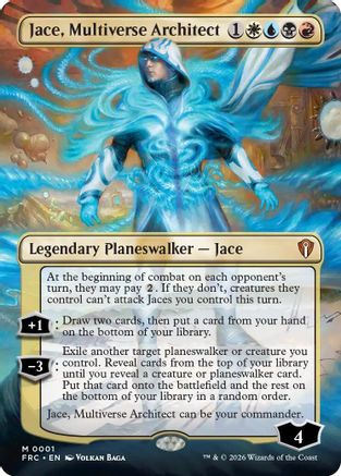 Jace, Multiverse Architect (Borderless) |  Foil (001) [Commander: Reality Fracture]