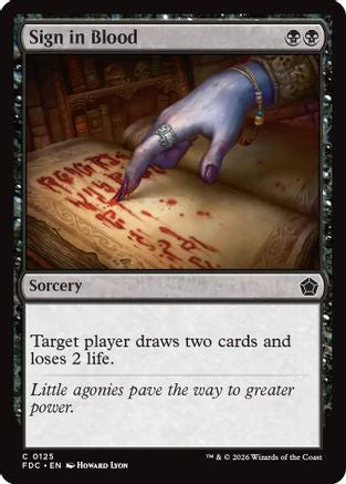 Sign in Blood |  (125) [Commander: Foundations]