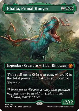 Ghalta, Primal Hunger (Borderless) |  Foil (008) [Commander: Foundations]