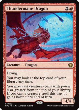 Thundermane Dragon |  (182) [Commander: Foundations]