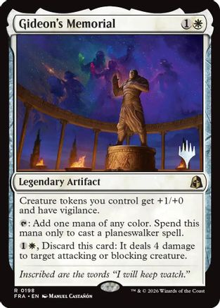 Gideon's Memorial |  Foil (198) [Promo Pack: Reality Fracture]